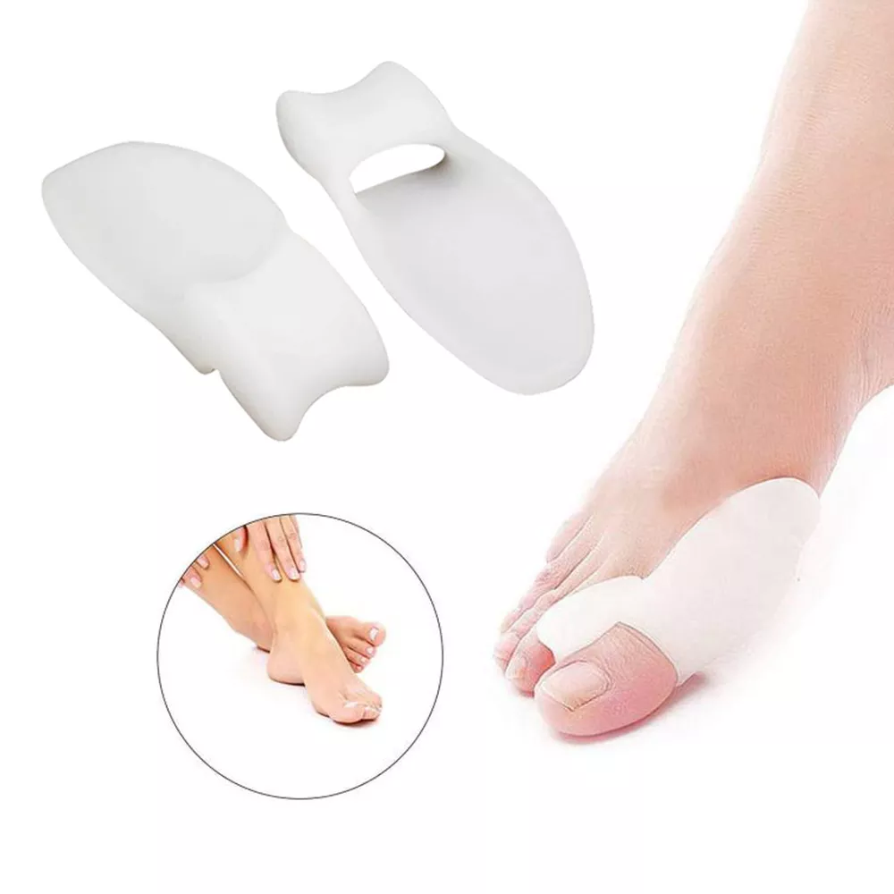 2PCS Silicone Gel Thumb Corrector Bunion Foot Toe Hallux Valgus Protector Separator Finger Straightener Adjuster Foot Care Tool