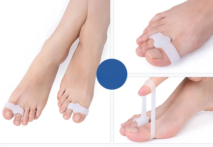 2pcs=1pair Silicone Toe Spreader Separator Bunion Hallux Valgus Corrector Thumb Finger Correction Straightener Foot Care Tool