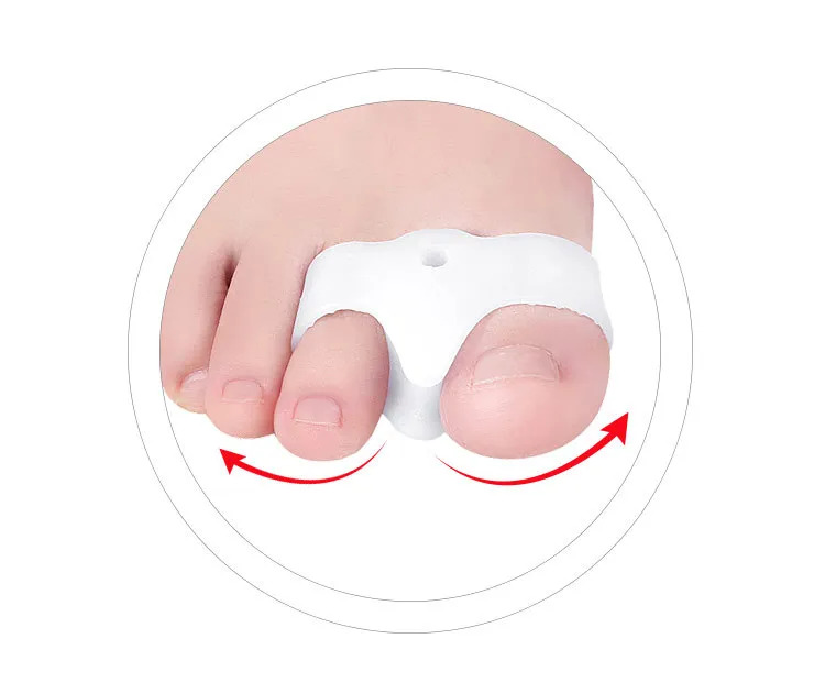 2pcs=1pair Silicone Toe Spreader Separator Bunion Hallux Valgus Corrector Thumb Finger Correction Straightener Foot Care Tool